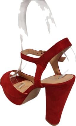 CH.CREATIONS-EROTISCHE PUMP-SUEDELOOK-RED-PLATEUZOOL 3CM/HAK12CM-38 — thumbnail 3