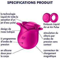 Satisfyer Pro 2 Modern Blossom | 6,5 cm | Liquid Air Technologie | Air Pulse Vibrator | 11 drukgolfprogramma's | Oplaadbare batterij | Waterdicht (IPX7) | Huidvriendelijke siliconen — thumbnail 6