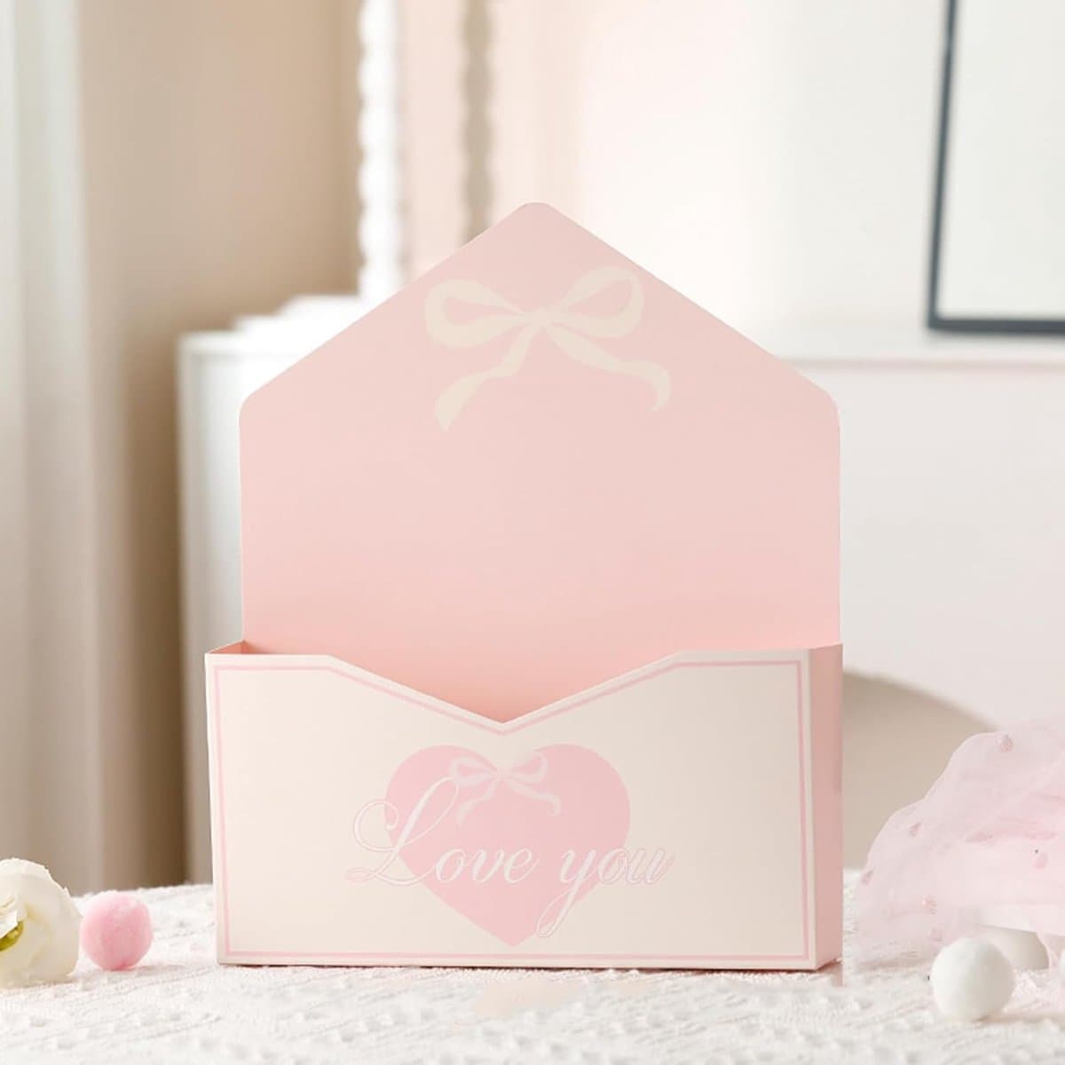 Geschenkdozen Hartpatroon - Envelop Set - Romantische Decoratie - 10 Stuks Set - 27 x 22 x 4 cm — afbeelding 1