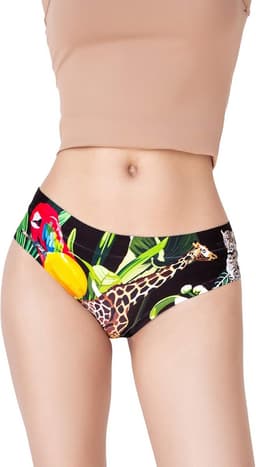 Dames Slips met Vrolijke Print - Comfortabele Onderbroek met Aardbeien & Dieren Motieven — thumbnail 4