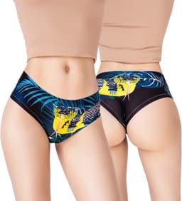 Dames Slips met Vrolijke Print - Comfortabele Onderbroek met Aardbeien & Dieren Motieven — thumbnail 2