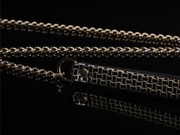 Kinky Gouden Bondage Halsband met Ketting – Fetish choker voor rollenspel & dominatrix – O-Ringchoker, Zwarte PU-leren Ketting, Gotisch Accessoire – Perfect voor Wasteland – Erotische Lingerie – B.I.T.C.H. & kinky events | Dare to Undress — thumbnail 3