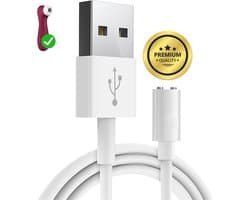 Magnetische Oplaadkabel - Vibrator Oplader - Satisfyer Compatibel o.a. Pro 2 Generation 3, Curvy, Pro 3, Pro 4+, Vibes, Luxury - Wit
