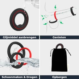 Cockring Siliconen - Nappex™ Fuego Penisring 3 Maten voor Perfecte Fit [Discreet Verzonden] - Sex Toys voor Mannen en Koppels - BDSM - Rekbare Ballstretcher - Penis Sleeve - Kamasutra - Seksspeeltjes Zelf Aftrekken - Erotiek — thumbnail 10