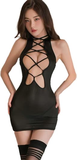 Sexy Dames Cosplay Jurk Holle Kant Off Shoulder Uniform voor Roleplay — thumbnail 1