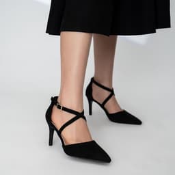 Elegante Hoge Hakken Dames Pumps met Kruisband en Puntige Neus - Perfect voor Feestjes — thumbnail 3