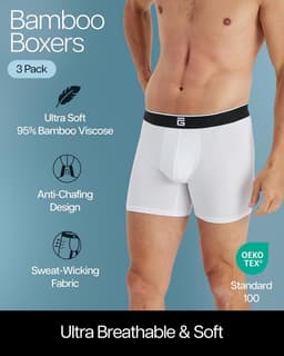 Bamboe Boxershorts Heren, Voordelige Boxers met Vochtafvoerende Technologie, Losse Pasvorm voor Dagelijks Draagcomfort — thumbnail 3