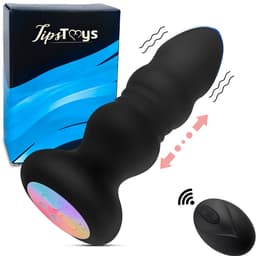 TipsToys® Vibrerende Buttplug - 2 in 1 Stotende Functie LED-Verlichting en Afstandsbediening - Anaal Seksspeeltjes voor Mannen - Sextoy met Trust functie — thumbnail 1