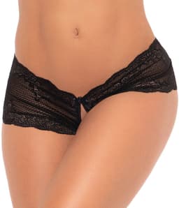 Mapalé Sexy Kantloze Boyshort - Zwart - Maat S/M — thumbnail 1