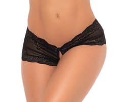 Mapalé Sexy Kantloze Boyshort - Zwart - Maat S/M