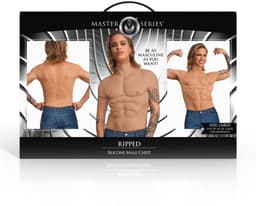 XR Brands Sexy Ripped - Siliconen Mannenborst - Groot - beige — thumbnail 4