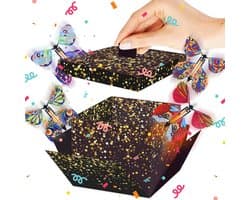 Verrassingsgeschenkdoos - vlinders - doe-het-zelf explosiebox - klein - verjaardagscadeau voor vrienden en familie - creatieve gift box