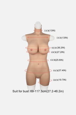 Siliconen bodysuit-Cup G-Siliconen Borsten-100% siliconen-Crossdresser-Travestie — thumbnail 4