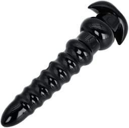 Lusty Anale Zwarte Geribbelde Dildo - Extreme Anale Trainer — thumbnail 2