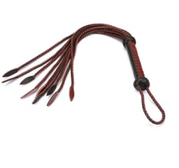 Liebe Seele - Wine Red - Luxe Gevlochten Flogger - Cat-o-Nine Tails — thumbnail 6