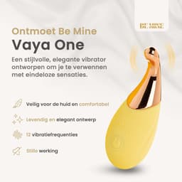 Be Mine Vaya One - Vibrator - Vibrator voor Vrouwen - Clitoris Stimulator - Bullet Vibrator - Sex Toys voor Vrouwen – Mini Vibrator met Oplaadcase - 12 Standen - Sweet Pineapple — thumbnail 6