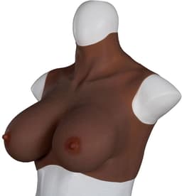 XX-DreamToys - Ultra Realistische Bodysuit - Drag - Bovenlijf Met Borsten - Bruin L — thumbnail 1