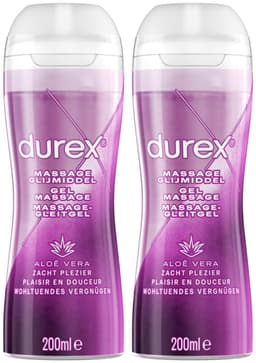 Durex Massage glijmiddel 2 In 1 Aloë Vera - 2 x 200 ml - Voordeelverpakking — thumbnail 5