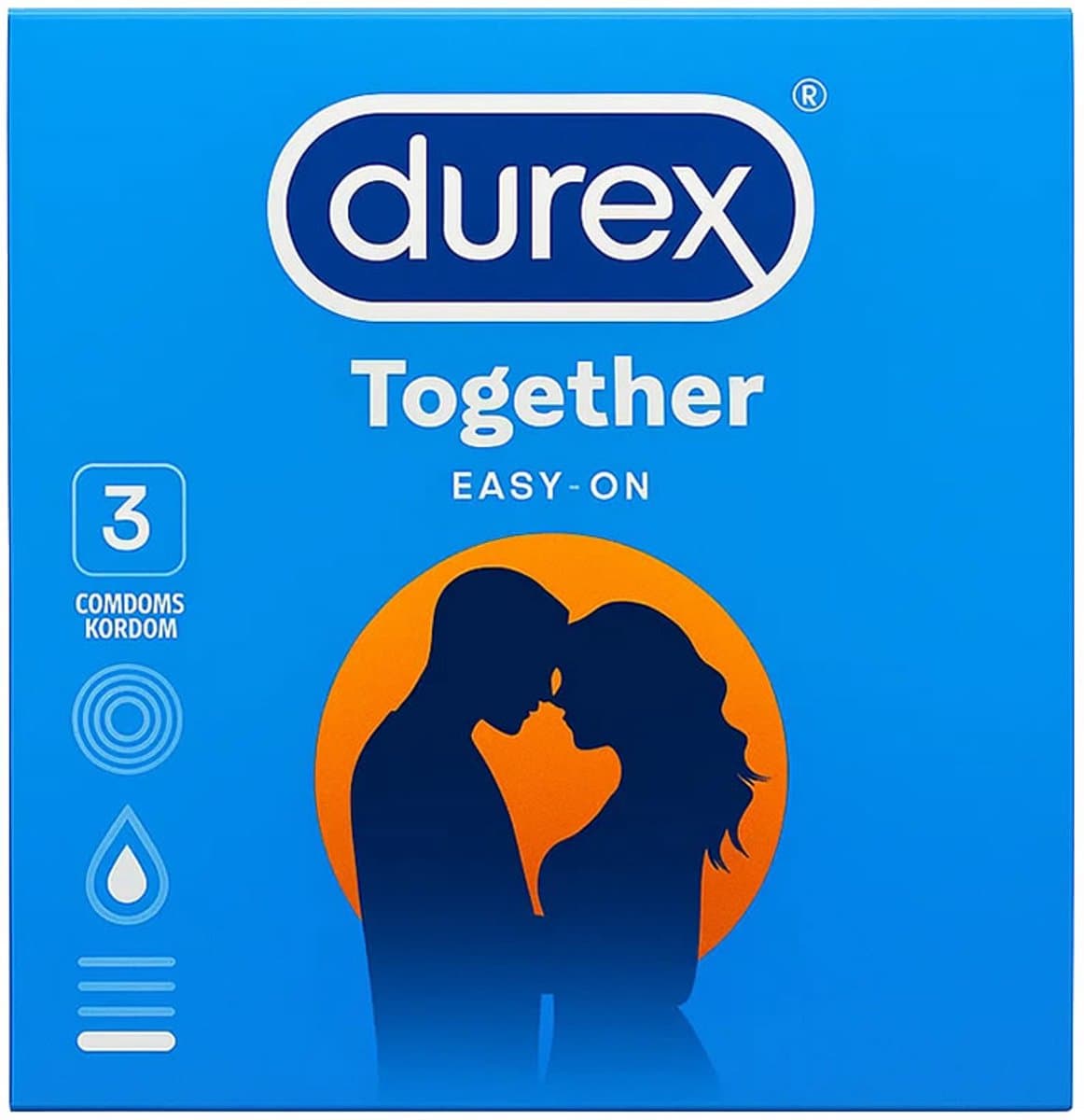 Durex Condooms Together – 3 Stuks – Easy-On – Natuurlijk gevoel & optimale bescherming — afbeelding 1