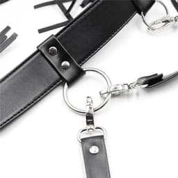 vscnovelty® Fetish - Sm Lederen Kleding Bondage Kwastje Broek Bdsm - Sex Harnas Klinknagels - Fetish Cosplay — thumbnail 11