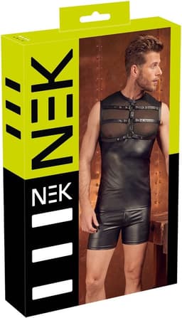 Mesh Fetish Wetlook Top met Harnas — thumbnail 5