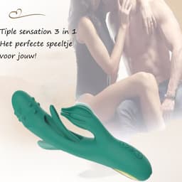 Erodit® triple sensation 3 in 1 vibrator - tong vibrator- lik vibrator- Anaal dildo -G-spot -clitoris stimulator– vibrators voor vrouwen- 14 modus - sex toys -seksspeeltjes -Erotiek voor vrouwen, mannen — thumbnail 4