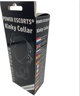 Power Escorts Fetish Power Kinky Collar - BDSM Halsband - Verstelbaar - Zwart - BR94 — thumbnail 5
