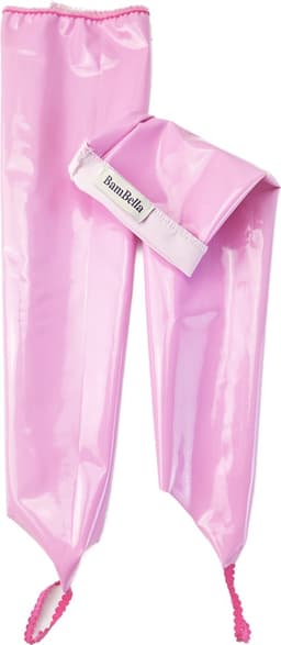 BamBella ® Handschoenen - Maat S/M - Datex (Mix latex en stof ) Sexy Roze Glans lak — thumbnail 2