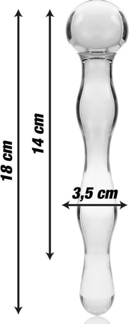 NEBULA SERIES BY IBIZA - MODEL 13 DILDO BOROSILICATE GLASS 18 X 3.5 CM CLEAR | GLAS DILDO | FANTASY DILDO | ANALE DILDO | SEX TOYS VOOR KOPPELS | SEX TOYS VOOR MANNEN | SEX TOYS VOOR VROUWEN — thumbnail 4