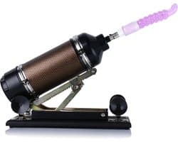 Auxfun Geribbelde Anale Dildo 18 cm – 3XLR Opzetstuk voor Basic Seksmachine – Roze