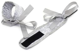 Nooitmeersaai - Bondaget set met handboeien, masker en paddle - Satijn - Wit - One-size — thumbnail 4