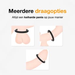 Cockring Siliconen 3 verschillende maten - Penisring - Sexspeeltjes voor mannen - Speeltjes voor koppels - Jespro — thumbnail 7