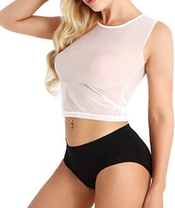 Doorschijnend Erotisch Hemd - Wit shirt - Topje — thumbnail 3