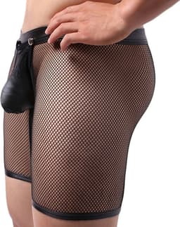 BDSM porno boxershort heren - Verleidelijk, sexy en uitdagend - Spandex - Open kruis - Open billen - Erotische mannen lingerie - Rollenspel - Penis functie — thumbnail 4