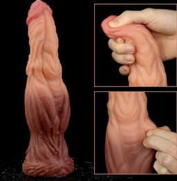 Lovetoy - Realistische XXL Dildo 24.5 cm - Lichte/donkere Beige — thumbnail 3