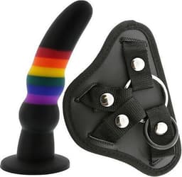 Dreamtoys Essentials strap-on massief dildo - Multicolor — thumbnail 1