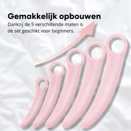 Segretoys - Siliconen Dilator Set voor Vaginisme - Zachte Dildo Set - Ondersteuning bij Vaginisme, Vulvitis of Bekkenproblemen - Vaginale Training - Seksspeeltjes voor Vrouwen - Set van 5 - Roze — thumbnail 4