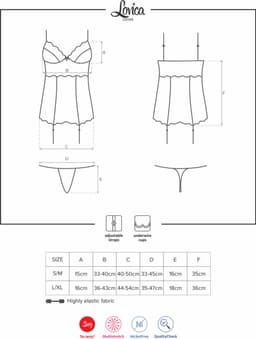 Obsessive Lovica Korset & String - Erotisch korset - Maat XXL - Rood — thumbnail 11