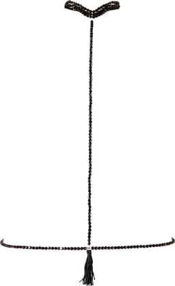 Zwarte Halsband met bodychain — thumbnail 2