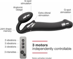 Strap-On-Me - Strapless Strapon Vibrator Met 3 motoren - Zwart - Maat XL — thumbnail 3