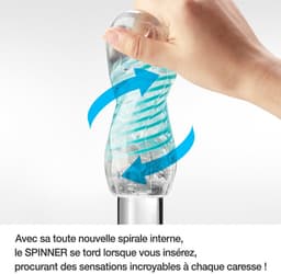Tenga - Spinner 02 Hexa Masturbator - Transparant/Oranje — thumbnail 4