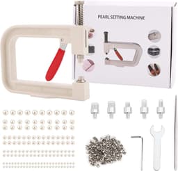 TSLBW Pearl Adjuster Nailed Bead Machine DIY Handmade Beaded Rivet Fastener Machine with 150pcs Imitation Pearl - ShopVlot — thumbnail 1