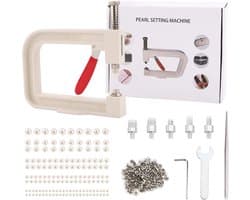 TSLBW Pearl Adjuster Nailed Bead Machine DIY Handmade Beaded Rivet Fastener Machine with 150pcs Imitation Pearl - ShopVlot