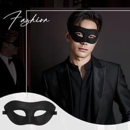 Venetiaans masker mannen - retro zwart half gezicht - cosplay en carnaval - perfecte aanvulling voor je kostuum - ShopVlot — thumbnail 2