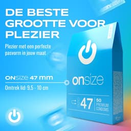 ON) ONsize condooms | 47 mm breedte | 50 stuks | dunne 0,07 mm wanddikte | flinterdun — thumbnail 2