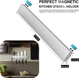 Magnetische Messenbalk, 30cm Magnetische Meshouder, Magnetische Roestvrijstalen Meshouder, Keukenmesorganizers — thumbnail 2