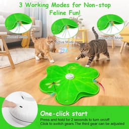 Interactief kattenspeelgoed met veerautomaat lotusblad-design — thumbnail 4