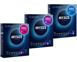 MY.SIZE PRO condoom maat 6,7,8-64,69,72 mm, XL & XXL, 3x3 condooms - perfecte pasvorm en een geschikte maat voor iedereen