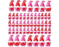 Valentijn Kalender - Hart Decoraties - Romantische Sfeer - Vormige Bureau Figuren - 50 Stuks - Gemengde Kleuren
