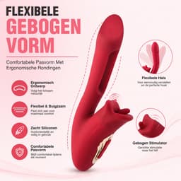 Sther Luxe Vibrator voor Vrouwen & Glijmiddel Set - Clitoris Stimulator met Likkende Tong en Bewegende Mond - 10 Likstanden & 10 Vibratiestanden - Inclusief 250ml Premium Glijmiddel - Waterdicht & Oplaadbaar — thumbnail 4